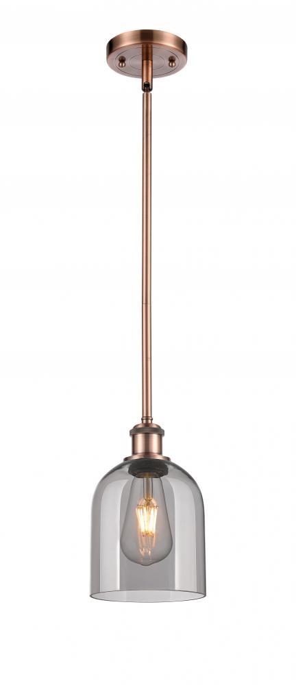 Bella - 1 Light - 6 inch - Antique Copper - Mini Pendant