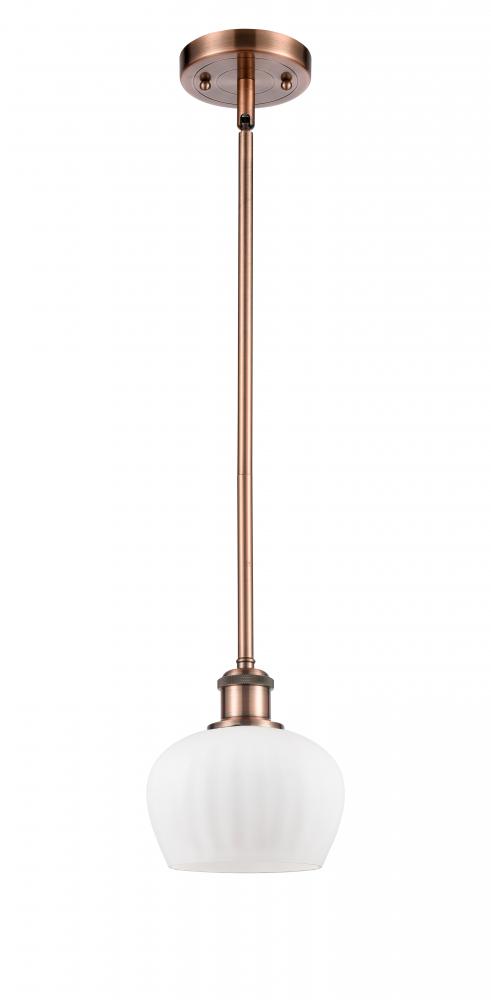 Fenton - 1 Light - 7 inch - Antique Copper - Mini Pendant