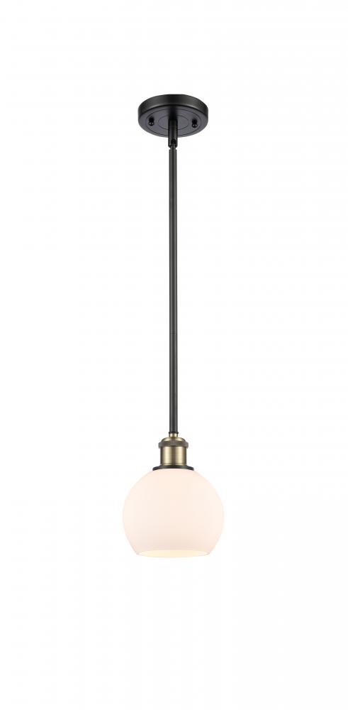 Athens - 1 Light - 6 inch - Black Antique Brass - Mini Pendant