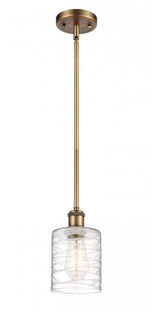 Cobbleskill - 1 Light - 5 inch - Brushed Brass - Mini Pendant