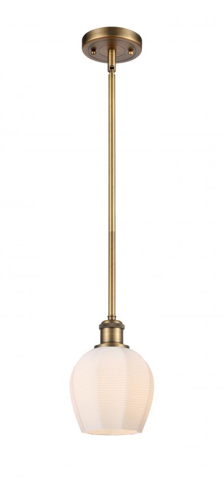 Norfolk - 1 Light - 6 inch - Brushed Brass - Mini Pendant