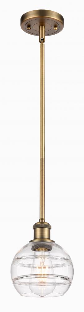 Rochester - 1 Light - 6 inch - Brushed Brass - Mini Pendant