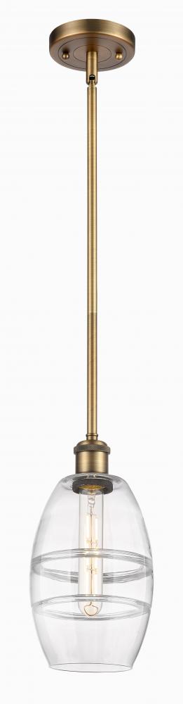 Vaz - 1 Light - 6 inch - Brushed Brass - Mini Pendant