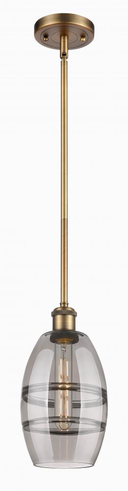 Vaz - 1 Light - 6 inch - Brushed Brass - Mini Pendant