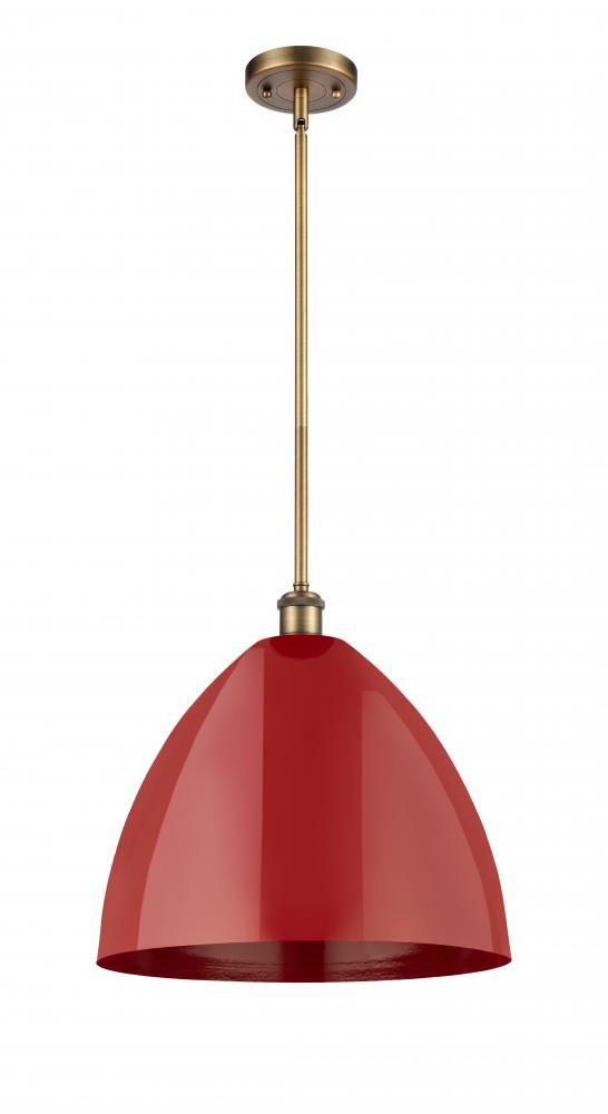 Plymouth - 1 Light - 16 inch - Brushed Brass - Pendant