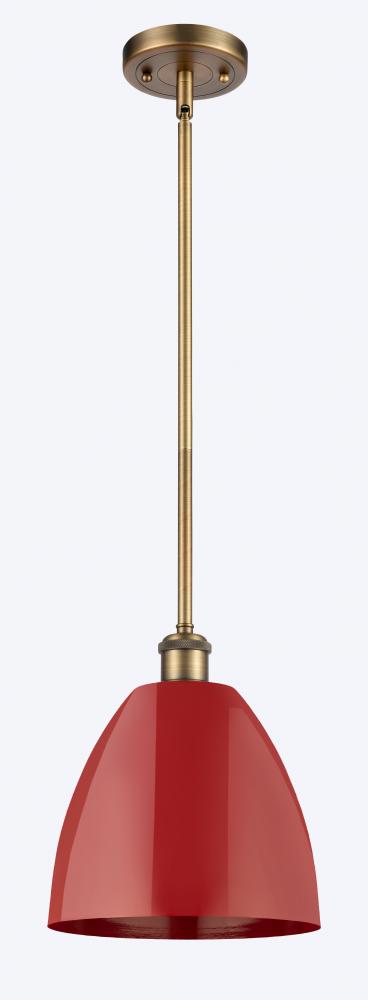 Plymouth - 1 Light - 9 inch - Brushed Brass - Pendant