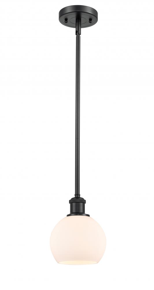 Athens - 1 Light - 6 inch - Matte Black - Mini Pendant