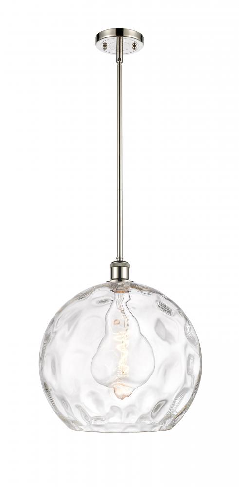 Athens Water Glass - 1 Light - 13 inch - Polished Nickel - Pendant