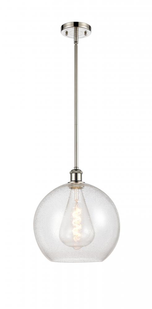 Athens - 1 Light - 12 inch - Polished Nickel - Mini Pendant