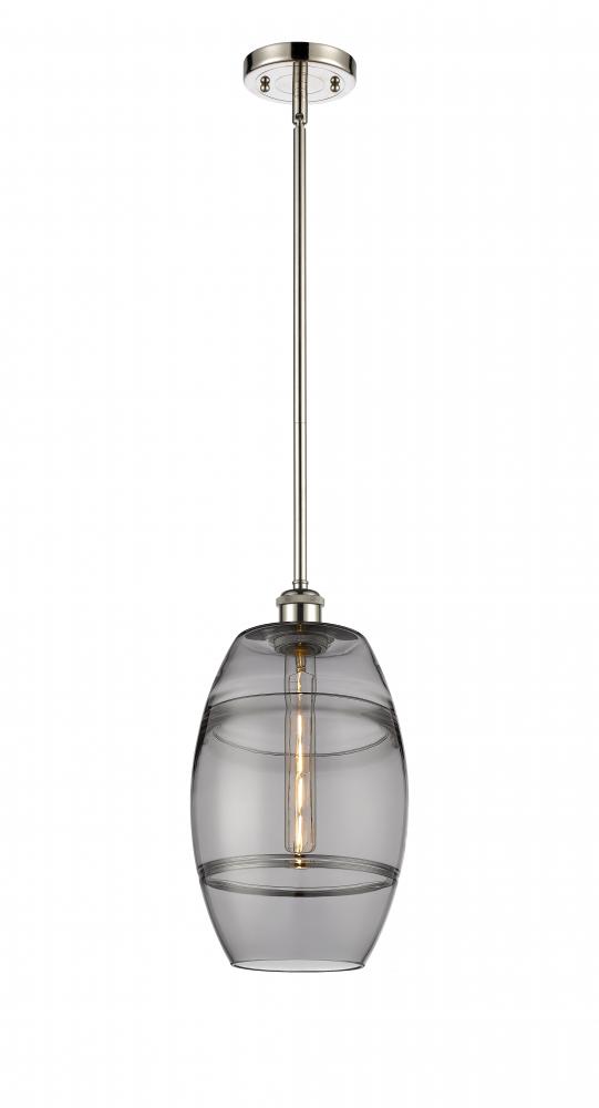 Vaz - 1 Light - 8 inch - Polished Nickel - Mini Pendant