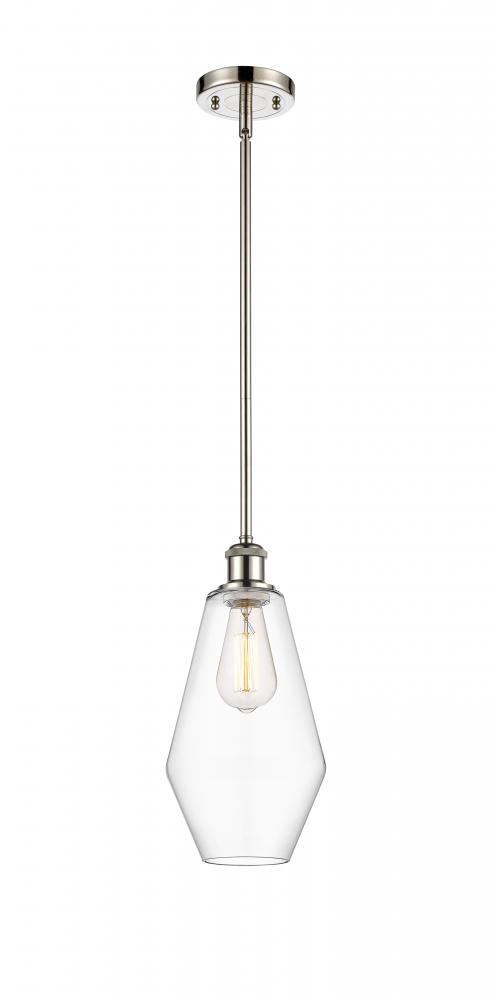 Cindyrella - 1 Light - 7 inch - Polished Nickel - Mini Pendant