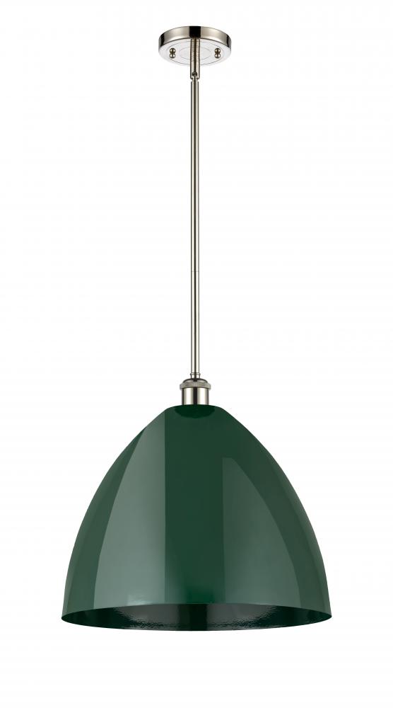 Plymouth - 1 Light - 16 inch - Polished Nickel - Pendant