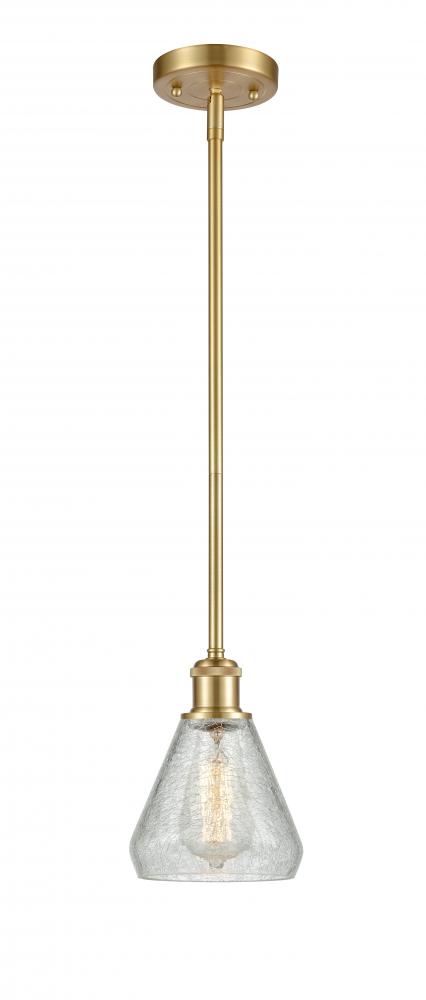 Conesus - 1 Light - 6 inch - Satin Gold - Mini Pendant