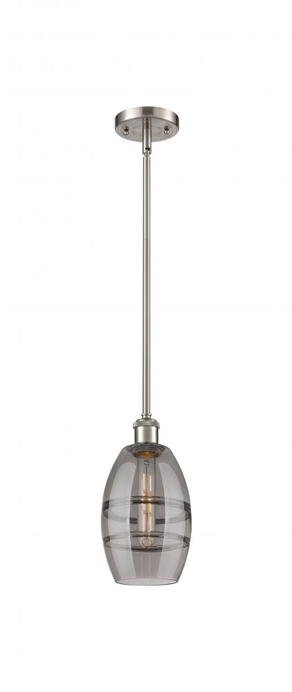 Vaz - 1 Light - 6 inch - Brushed Satin Nickel - Mini Pendant