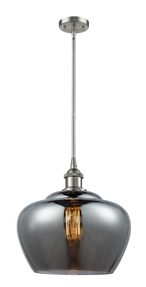 Fenton - 1 Light - 11 inch - Brushed Satin Nickel - Mini Pendant