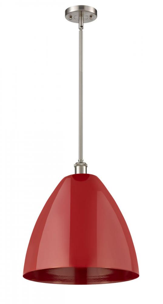 Plymouth - 1 Light - 16 inch - Brushed Satin Nickel - Pendant