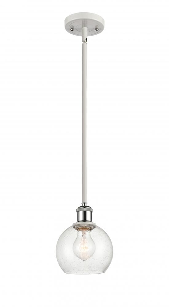 Athens - 1 Light - 6 inch - White Polished Chrome - Mini Pendant