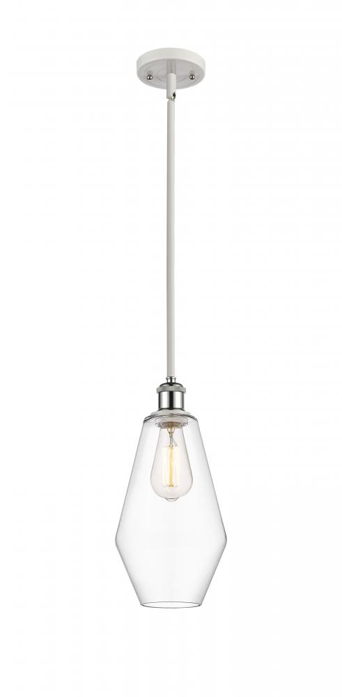 Cindyrella - 1 Light - 7 inch - White Polished Chrome - Mini Pendant