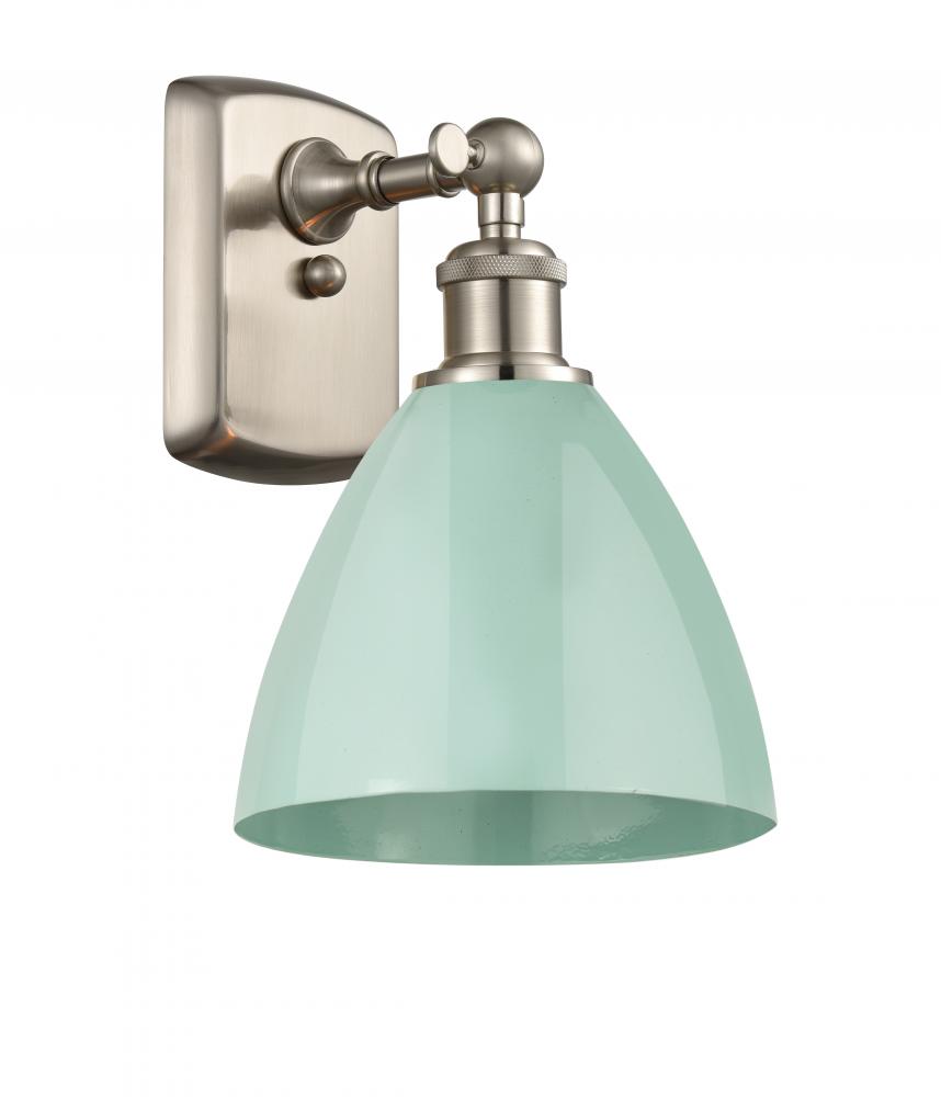 Plymouth - 1 Light - 8 inch - Brushed Satin Nickel - Sconce