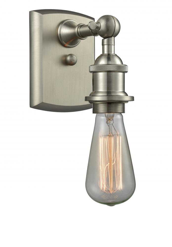 Bare Bulb - 1 Light - 5 inch - Brushed Satin Nickel - Sconce