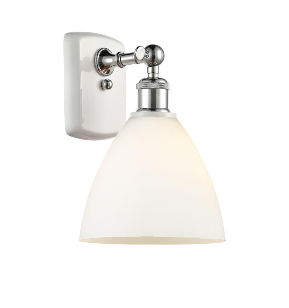 Bristol - 1 Light - 8 inch - White Polished Chrome - Sconce