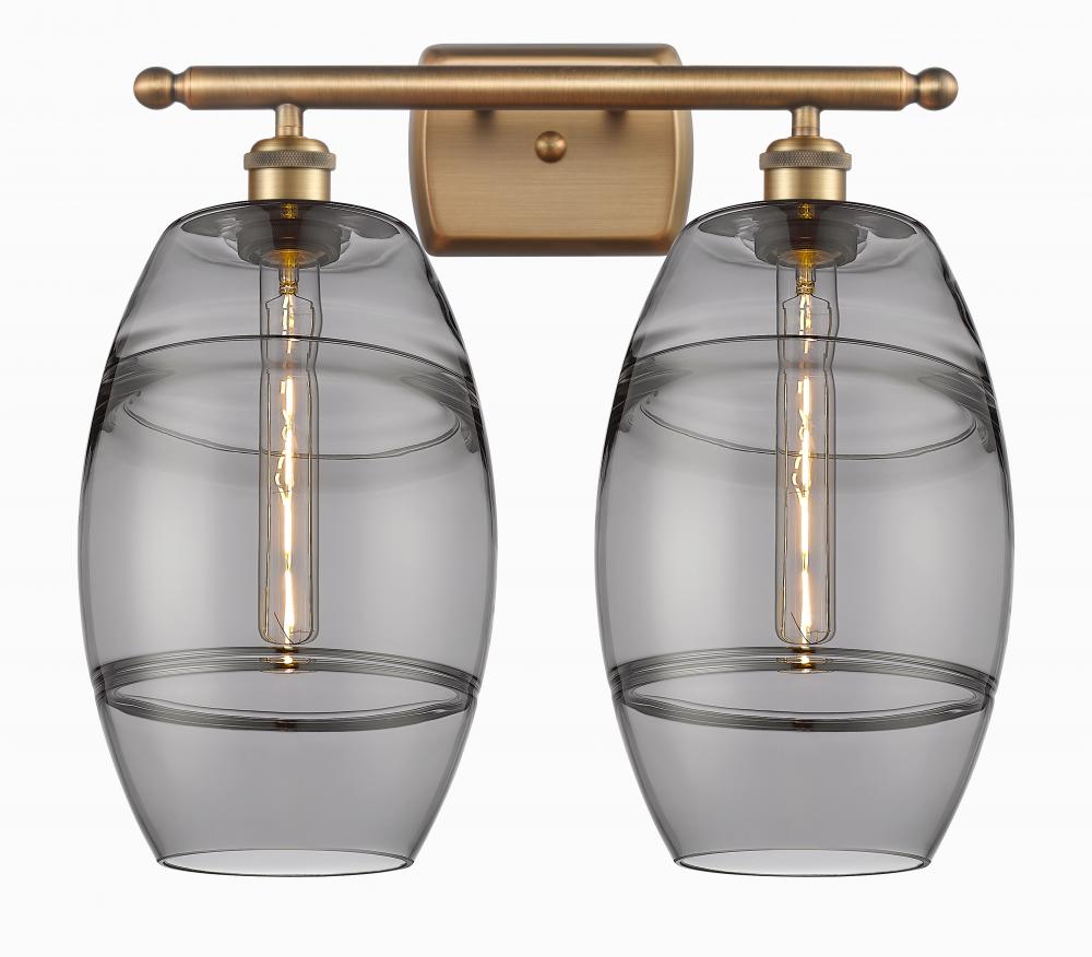 Vaz - 2 Light - 18 inch - Brushed Brass - Bath Vanity Light