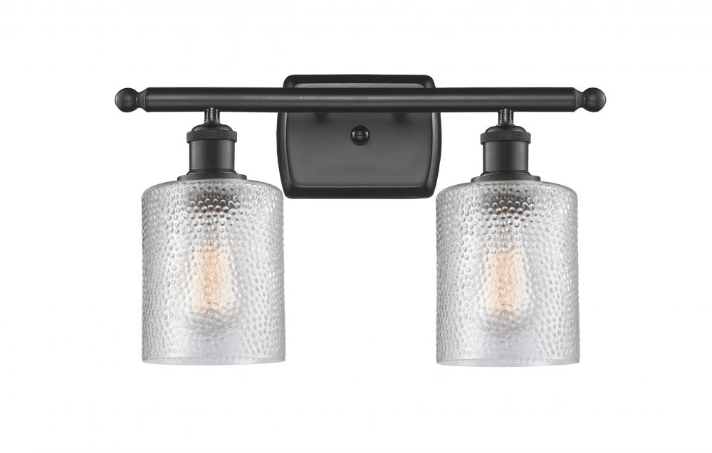 Cobbleskill - 2 Light - 15 inch - Matte Black - Bath Vanity Light