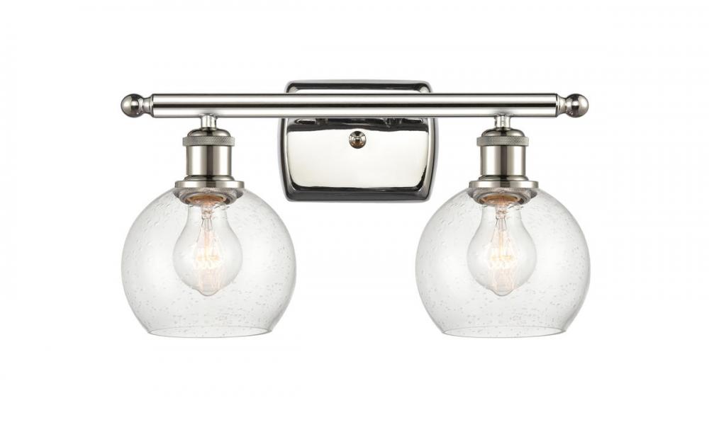 Athens - 2 Light - 16 inch - Polished Nickel - Bath Vanity Light