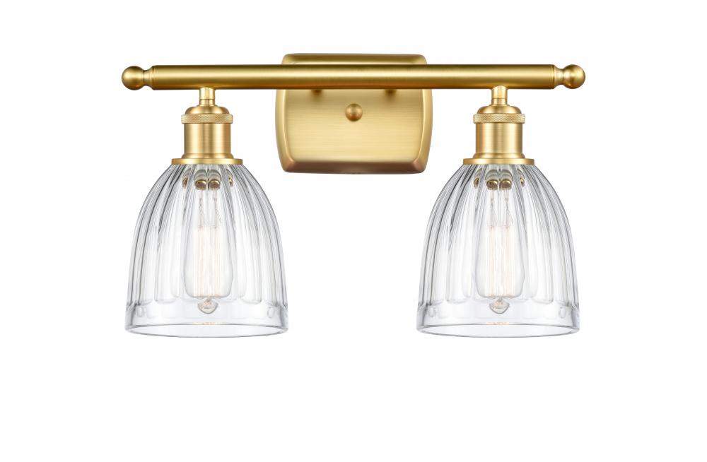 Brookfield - 2 Light - 16 inch - Satin Gold - Bath Vanity Light