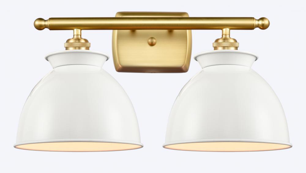 Adirondack - 2 Light - 18 inch - Satin Gold - Bath Vanity Light