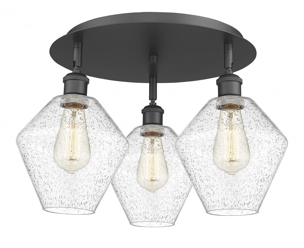 Cindyrella - 3 Light - 20 inch - Matte Black - Flush Mount