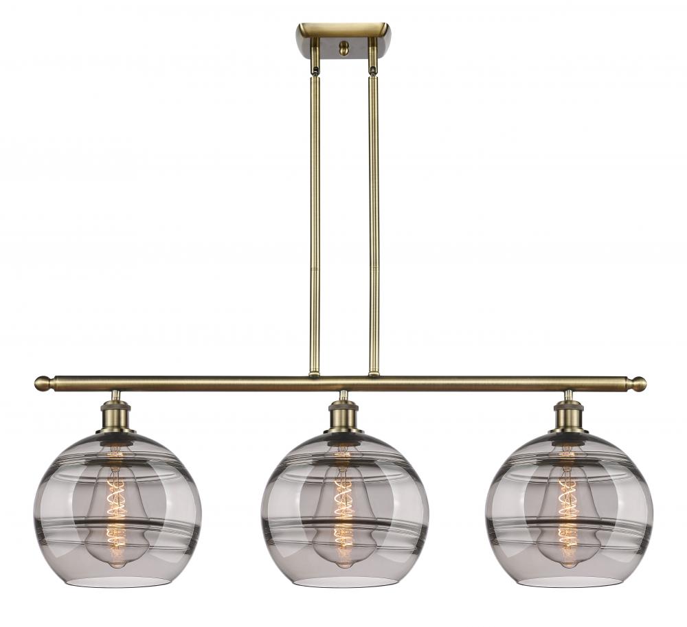 Rochester - 3 Light - 37 inch - Antique Brass - Cord hung - Island Light