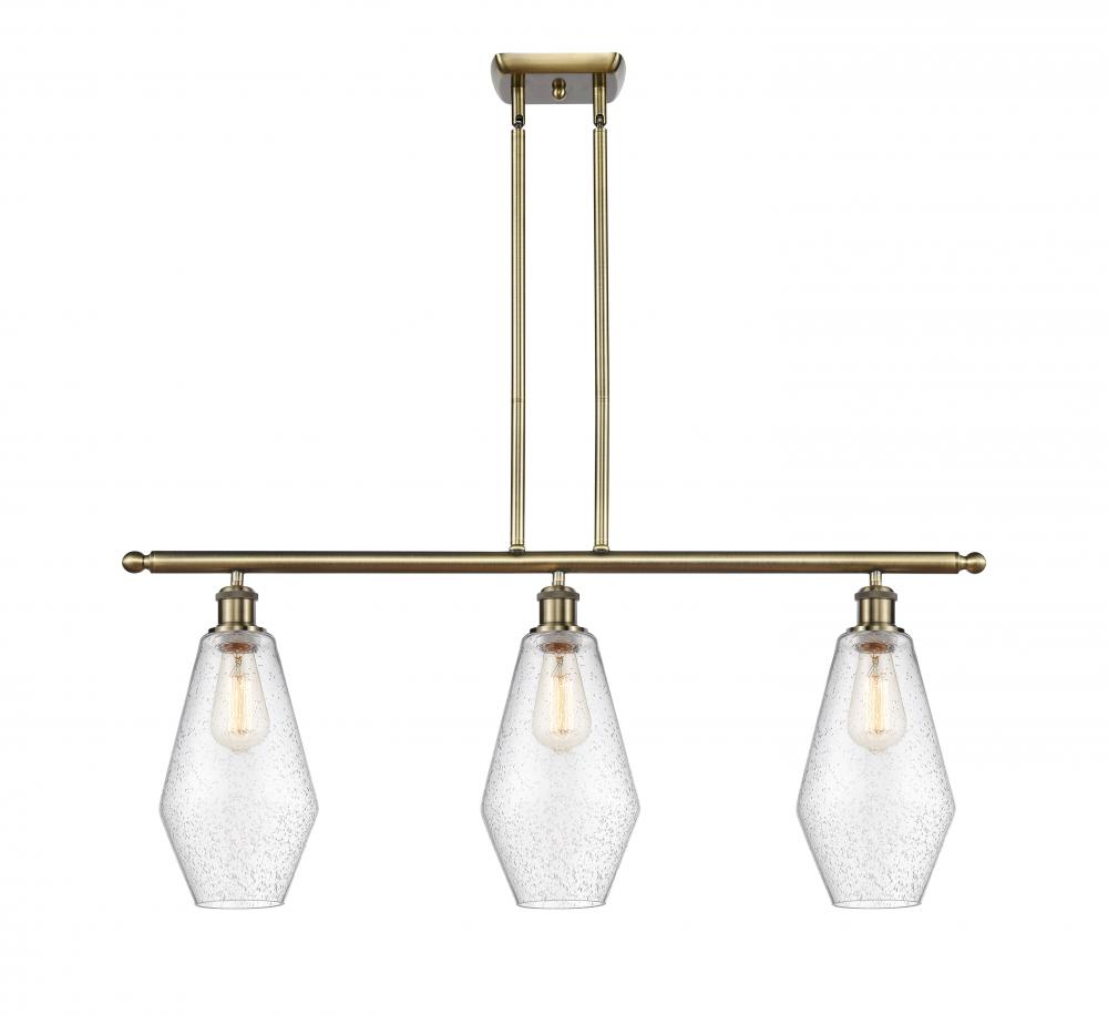 Cindyrella - 3 Light - 36 inch - Antique Brass - Cord hung - Island Light