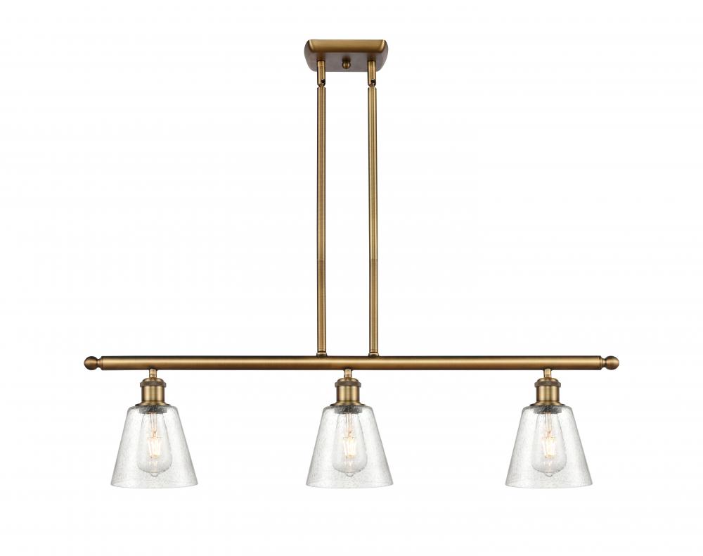 Caton - 3 Light - 36 inch - Brushed Brass - Cord hung - Island Light