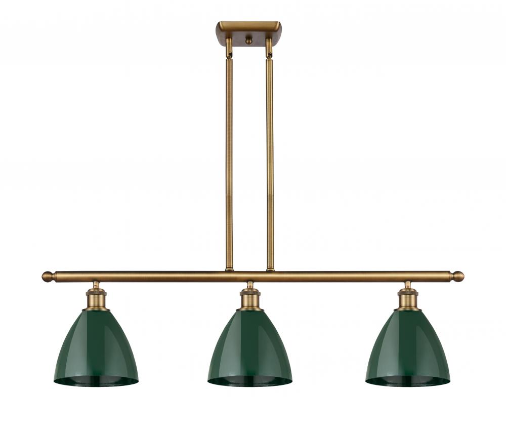 Plymouth - 3 Light - 36 inch - Brushed Brass - Cord hung - Island Light