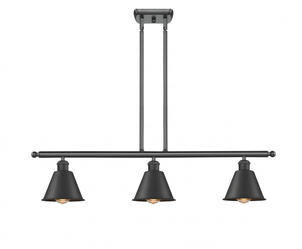 Smithfield - 3 Light - 36 inch - Matte Black - Cord hung - Island Light