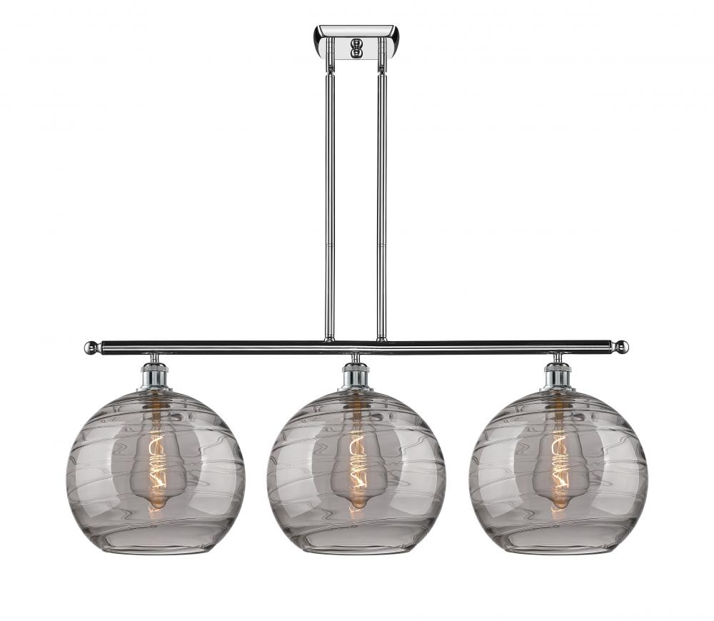 Athens Deco Swirl - 3 Light - 39 inch - Polished Chrome - Cord hung - Island Light