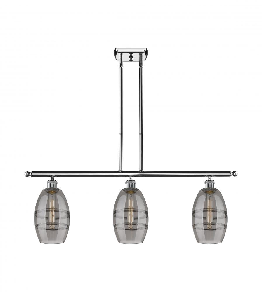 Vaz - 3 Light - 36 inch - Polished Chrome - Cord hung - Island Light