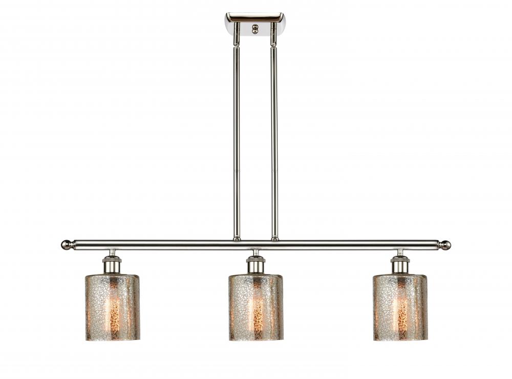 Cobbleskill - 3 Light - 36 inch - Polished Nickel - Cord hung - Island Light