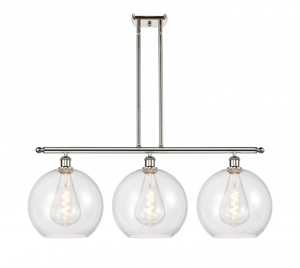 Athens - 3 Light - 38 inch - Polished Nickel - Stem Hung - Island Light