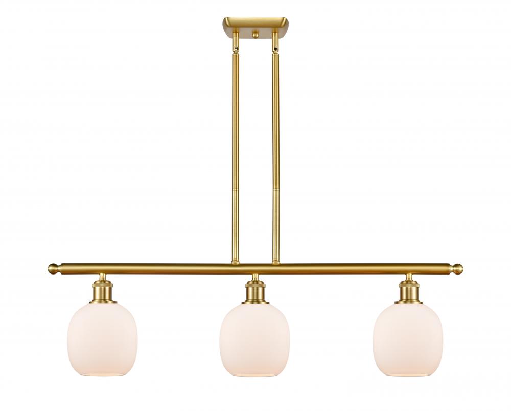 Belfast - 3 Light - 36 inch - Satin Gold - Cord hung - Island Light