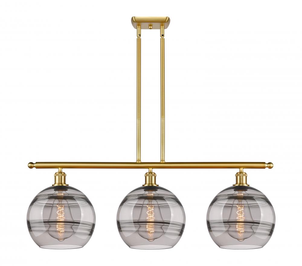 Rochester - 3 Light - 37 inch - Satin Gold - Cord hung - Island Light