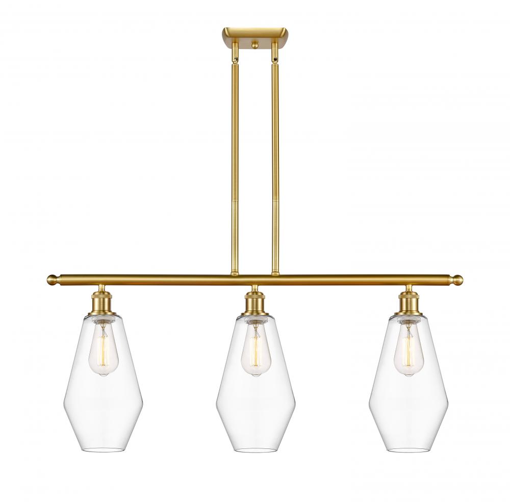 Cindyrella - 3 Light - 36 inch - Satin Gold - Cord hung - Island Light