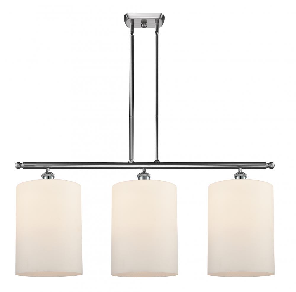 Cobbleskill - 3 Light - 36 inch - Brushed Satin Nickel - Cord hung - Island Light