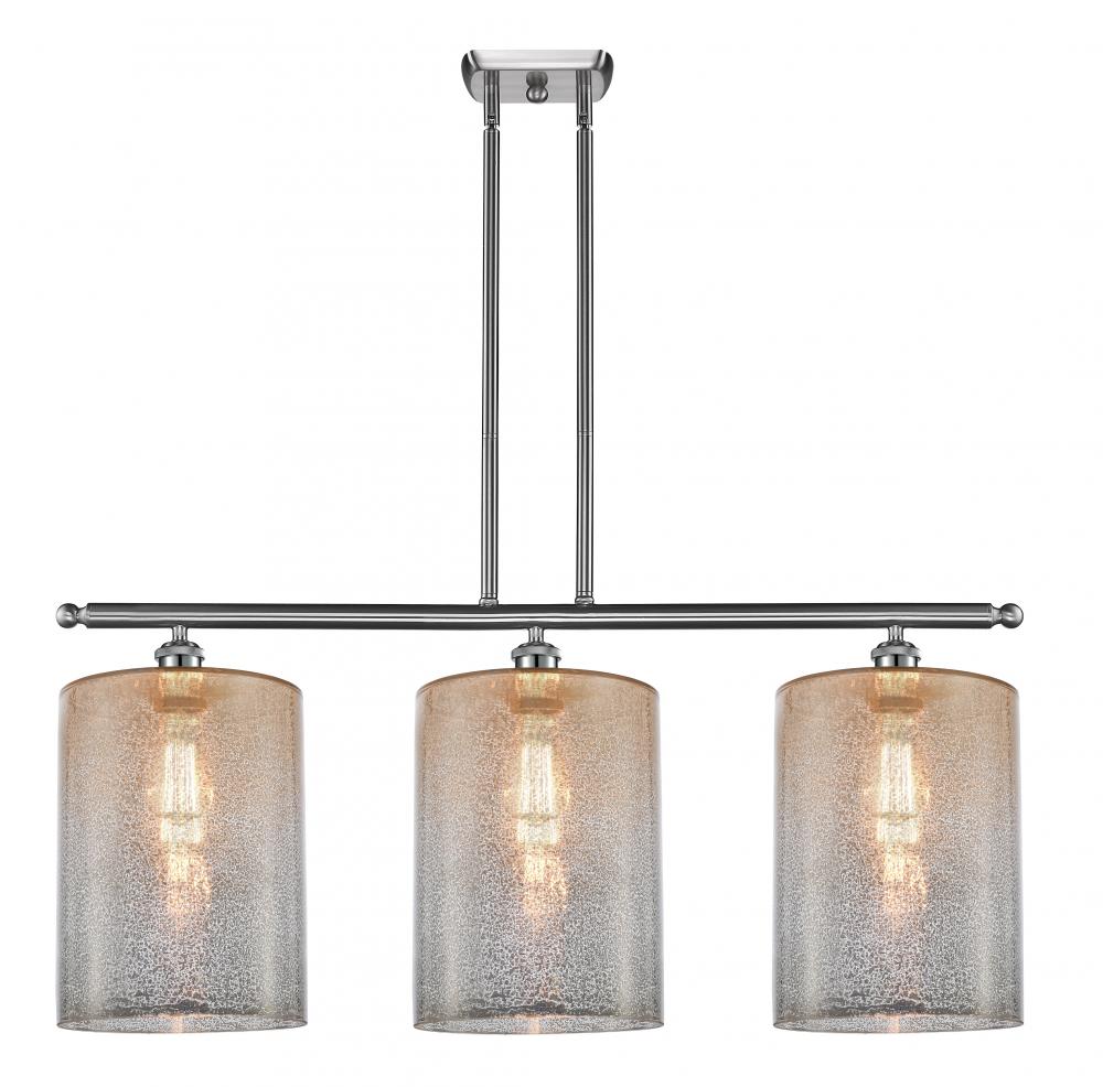 Cobbleskill - 3 Light - 36 inch - Brushed Satin Nickel - Cord hung - Island Light