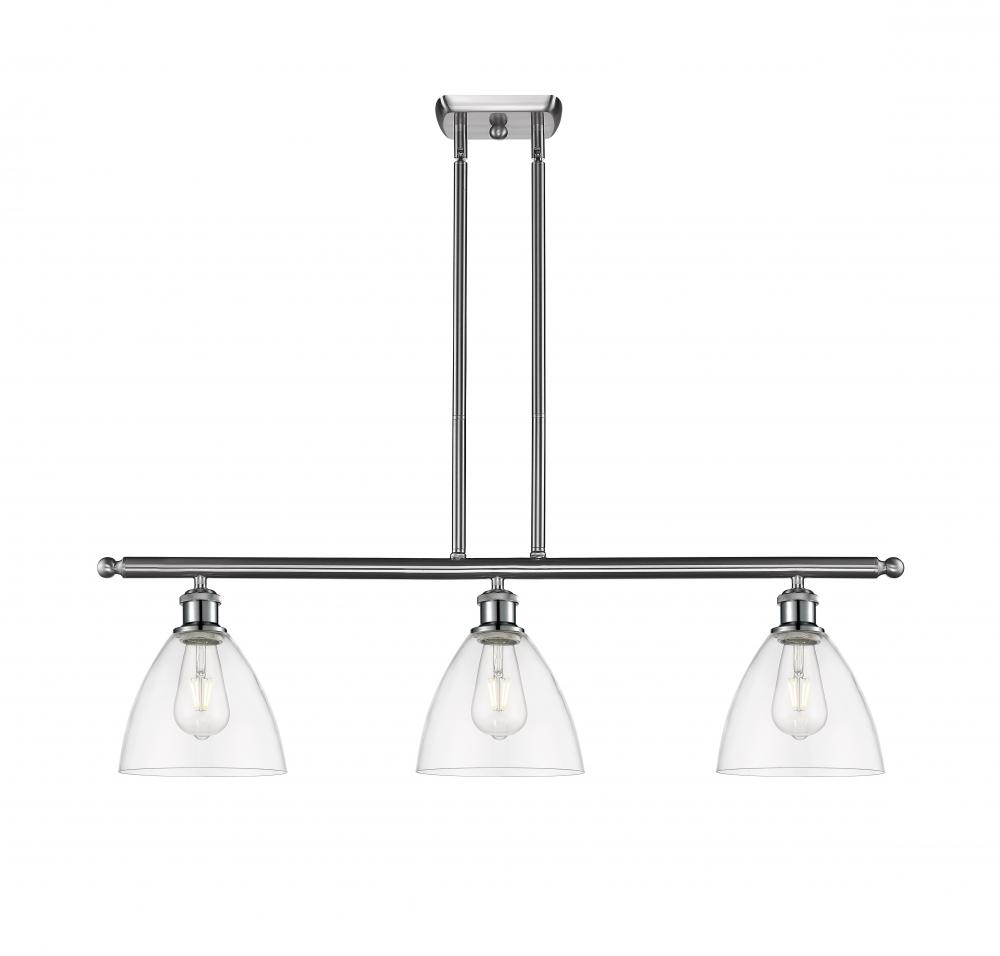 Bristol - 3 Light - 36 inch - Brushed Satin Nickel - Cord hung - Island Light