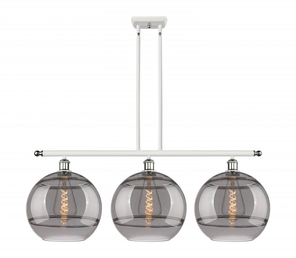 Rochester - 3 Light - 39 inch - White Polished Chrome - Cord hung - Island Light