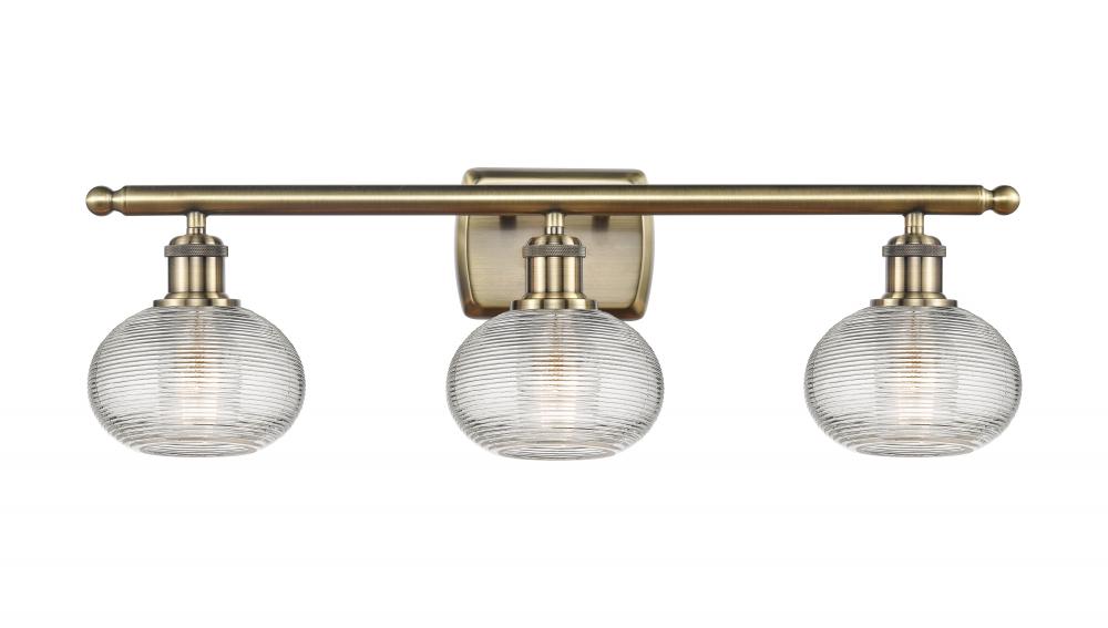 Ithaca - 3 Light - 26 inch - Antique Brass - Bath Vanity Light