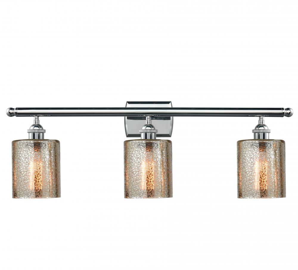 Cobbleskill - 3 Light - 25 inch - Polished Chrome - Bath Vanity Light