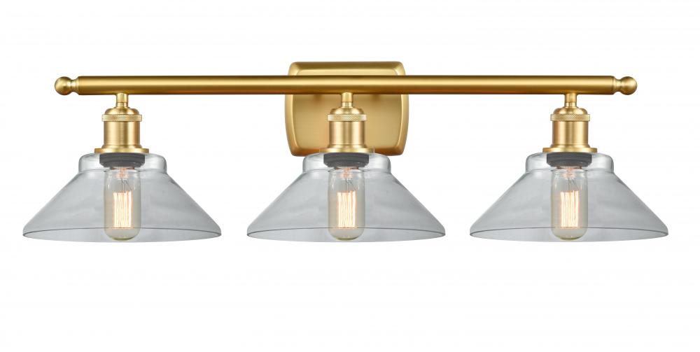 Orwell - 3 Light - 28 inch - Satin Gold - Bath Vanity Light